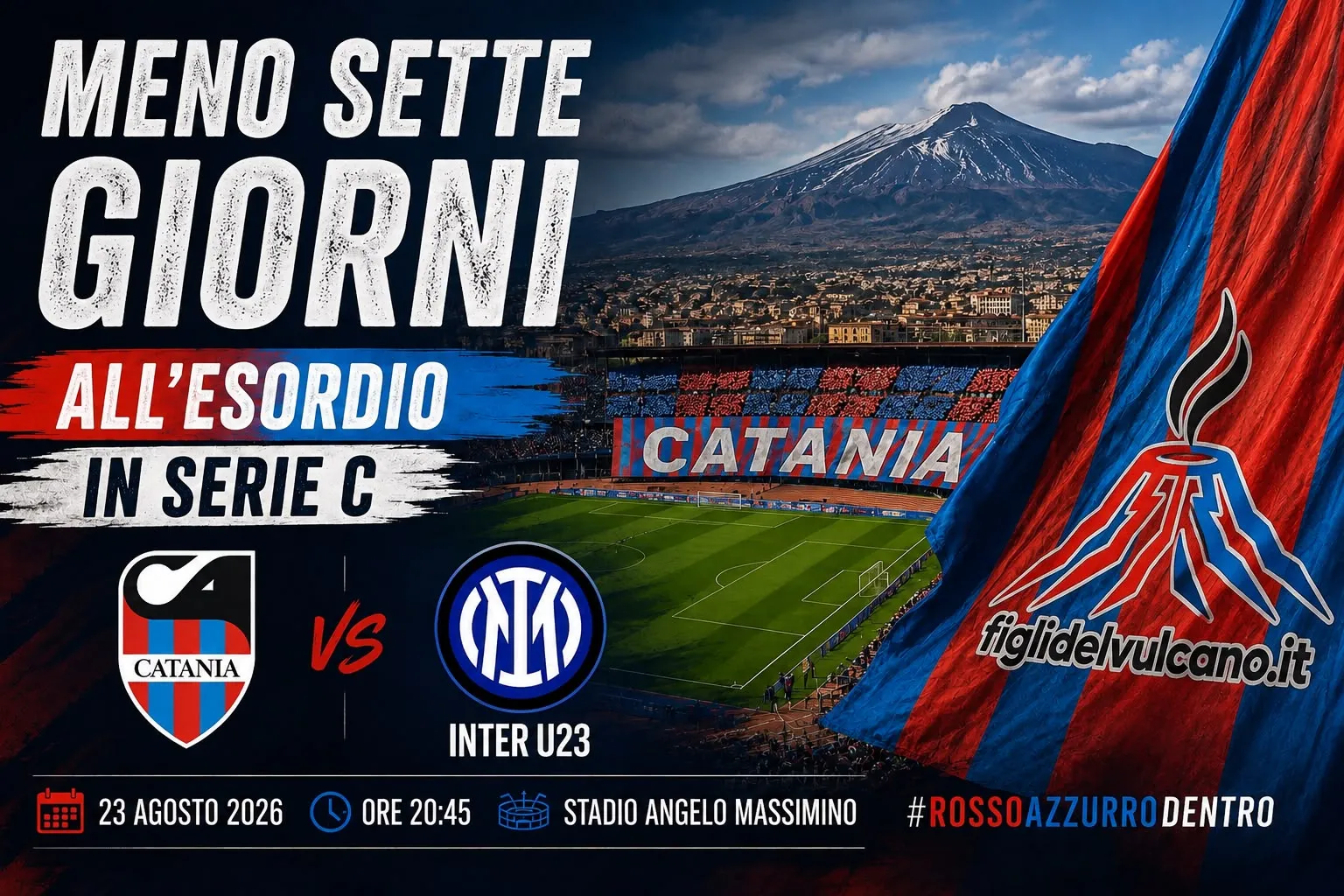 Catania-Inter U23 esordio Serie C 23 agosto 2026