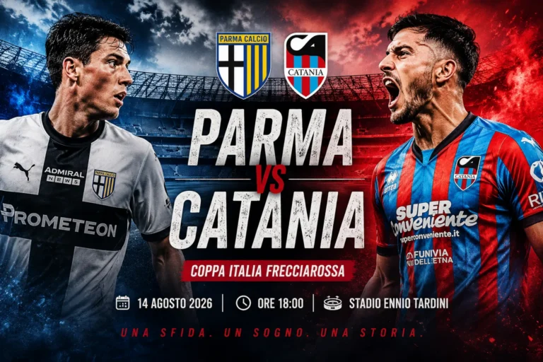 Parma-Catania, Coppa Italia 2026 allo Stadio Ennio Tardini